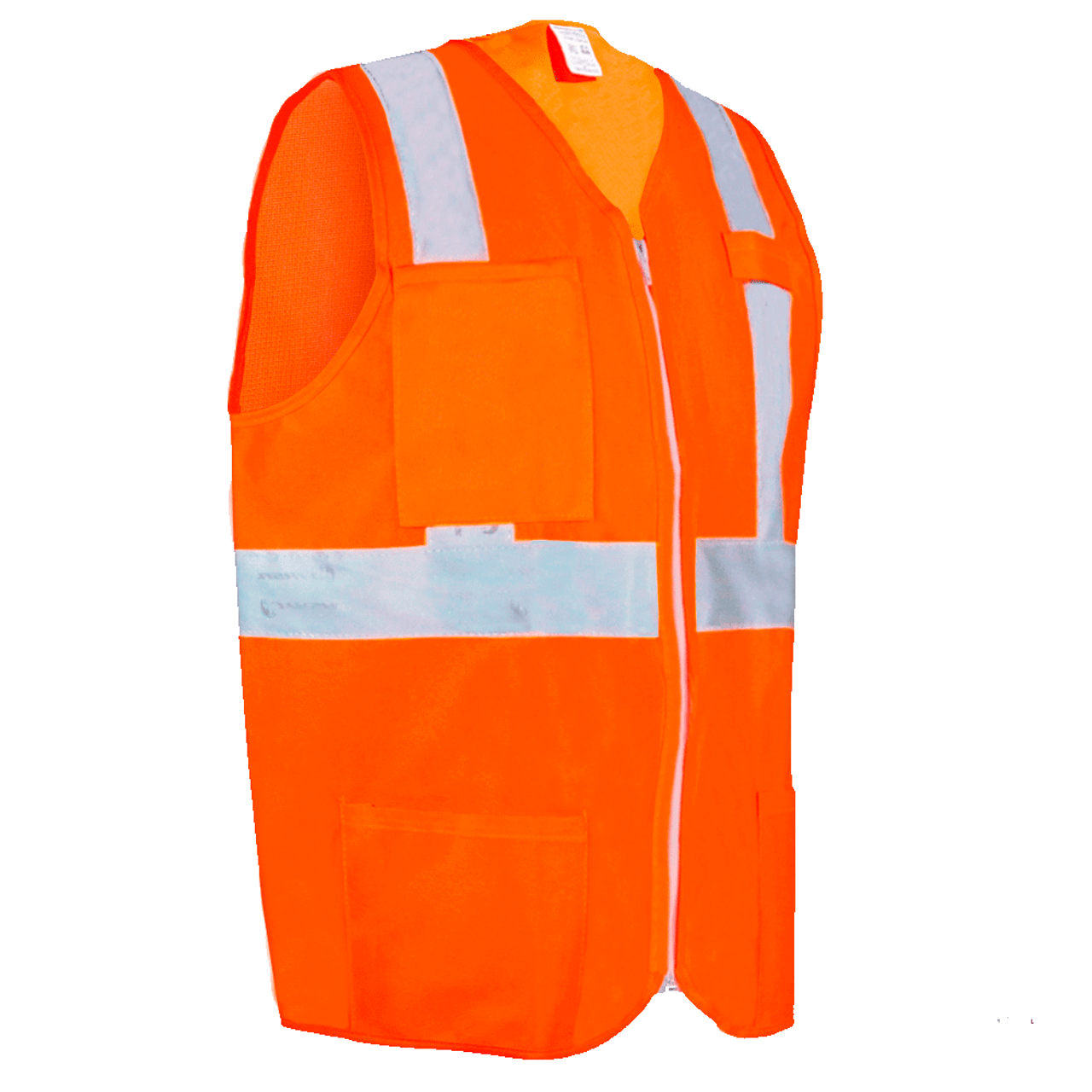 1pc Chaleco Reflectante, Chaleco De Seguridad, Chaleco Reflectante De Alta  Visibilidad, Tela De Poliéster Naranja Fluorescente Con Múltiples Bolsillos