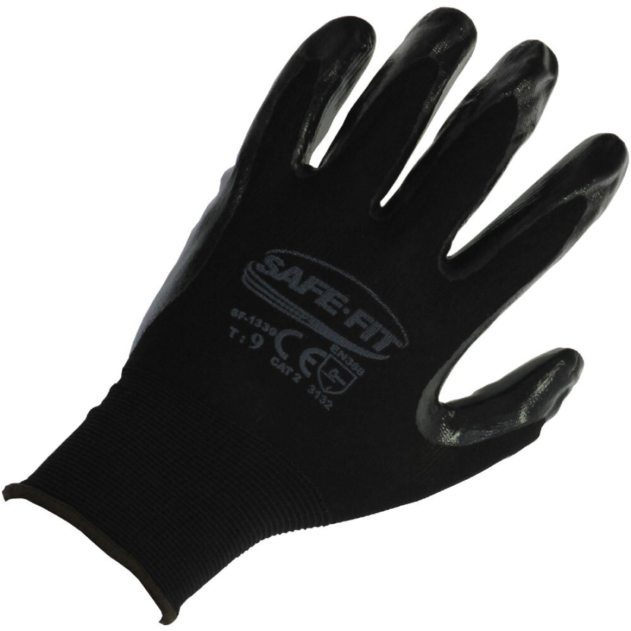 Negro Guantes sin dedos lisos