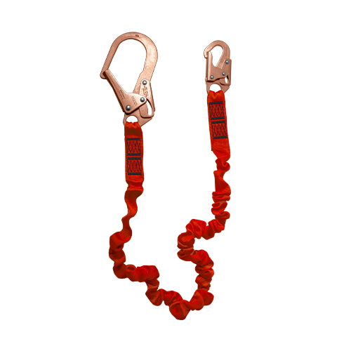 Eslinga Amortiguador de Impacto con 1 Gancho de Acero  de 3/4" y 1 de 2 1/4" Rojo GOLDEN EAGLE GESAP-G