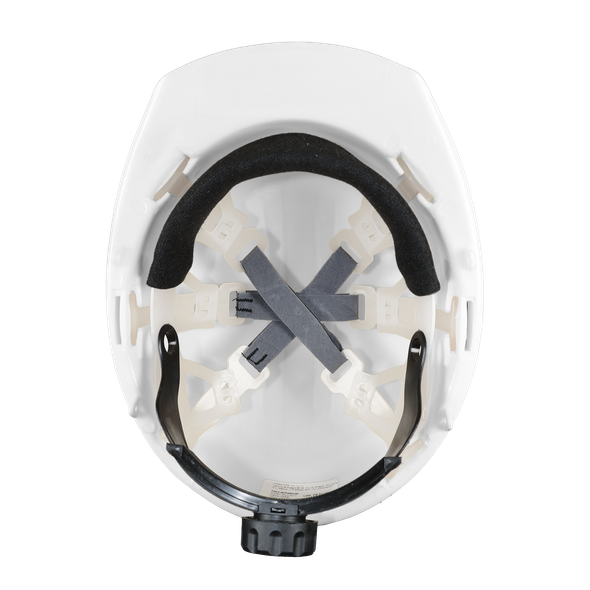 Casco Tipo Cachucha Dieléctrico con Suspensión Textil Blanco JYRSA 2017BK
