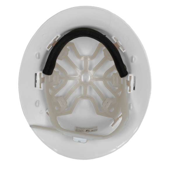 Casco Ala Ancha Dieléctrico con Suspensión Plástica Blanco JYRSA ECO-2008BK
