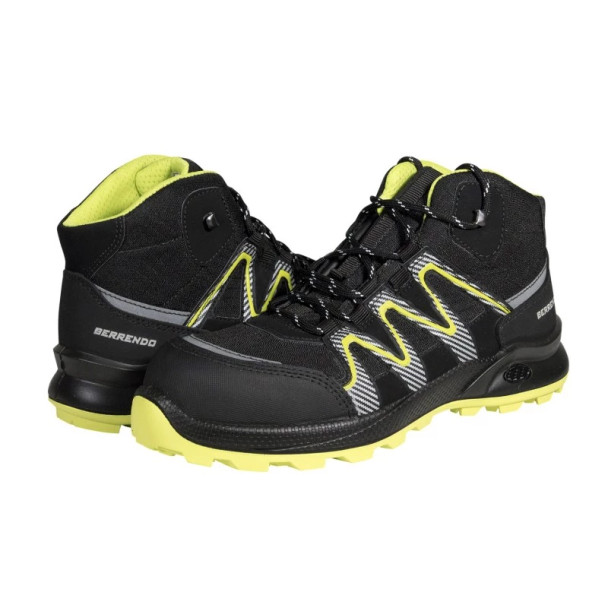 Tenis de Seguridad Berrendo 647 Hombre Color Negro/Amarillo