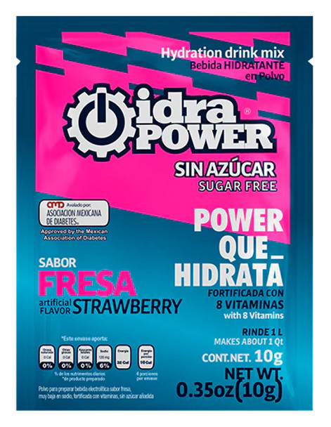 Bebida Hidratante en Polvo Sin Azúcar Idra Power 1 litro (200 piezas)