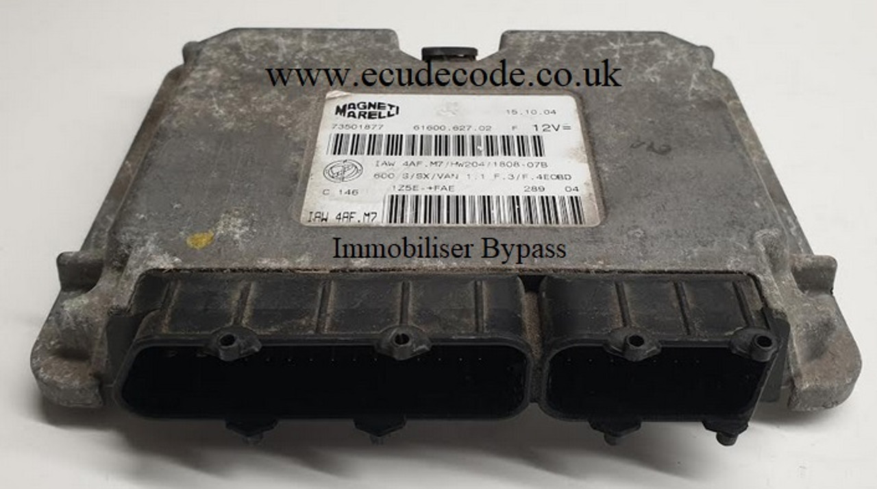 IAW4AF.M7 | 61600.627.02 | HW204 Fiat Seicento 1.1 Immobiliser Bypassed From ECU Decode UK