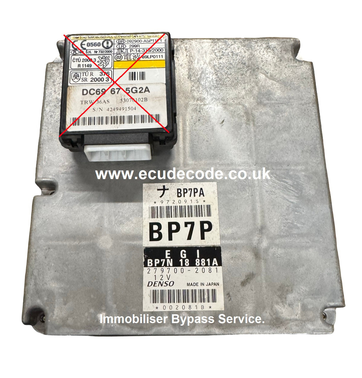 BP7PA BP7P BP7N 18 881A 279700-2081 Mazda MX5 1.8 vvt Immobiliser