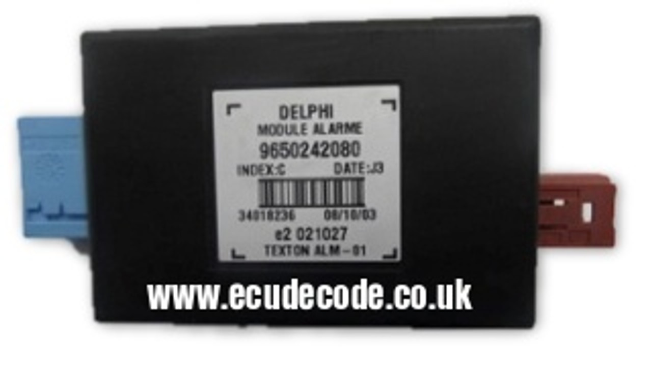 9650242080, E2 021027, PEUGEOT / CITROEN ALARM MODULE, ECU Plug & Play