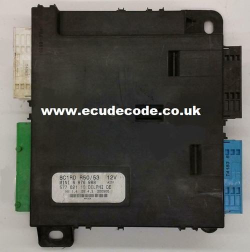 6976988 BMW Mini R50 / 52 / 53 BCM 6976988 Cloning Services From ECU Decode Limited - England 
