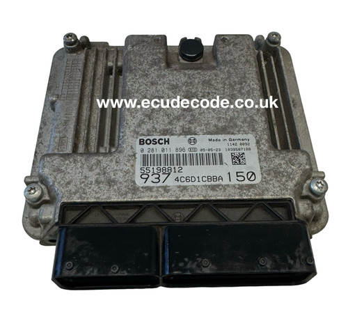0281011896  55198812  4C6D1CBBA   Alfa Romeo Diesel Engine ECU for sale with cloning service