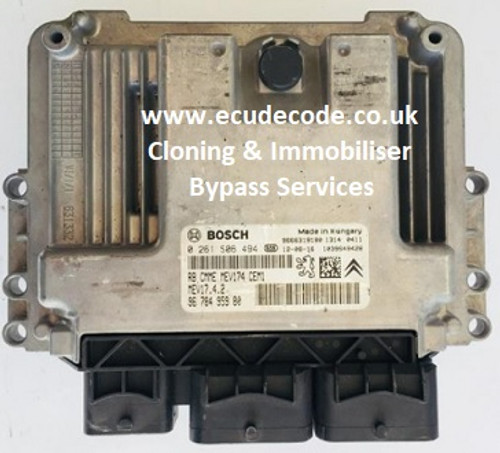 0261S06494 | 9678495980 | MEV17.4.2 | Peugeot Citroen Petrol Engine ECU Cloning / Immobiliser Bypass Services