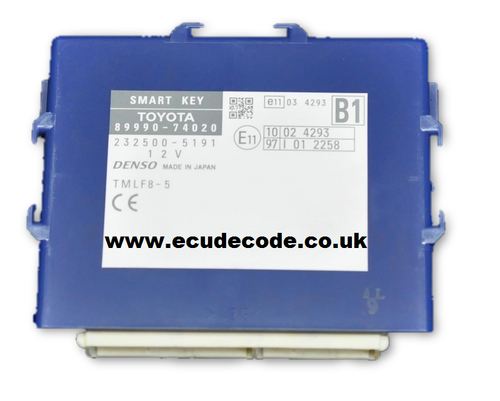 89990-74020, 232500-5191, TOYOTA iQ SMART KEY MODULE, Body Control Module (BCM) ECU Plug & Play