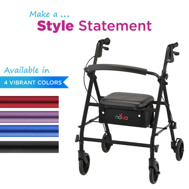 Rollators | Rolling Walkers | Nova BUZZ Rolling Walker | Mobility