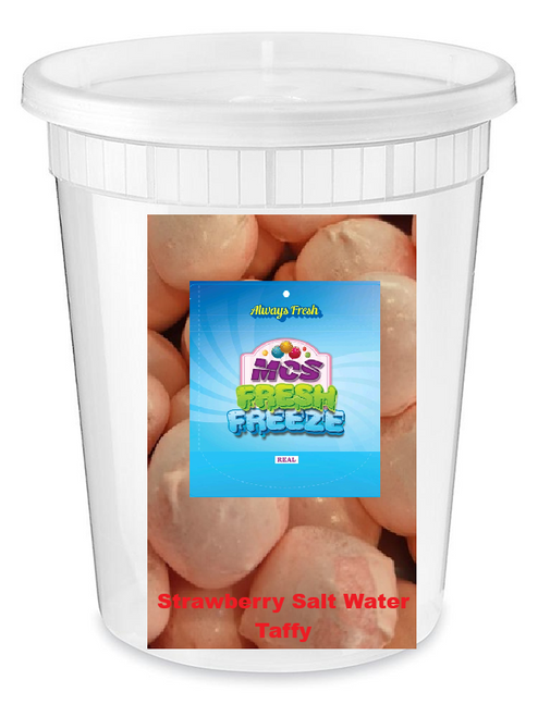 STRAWBERRY SALT WATER TAFFY FREEZE 12   32 OZ CONTAINERS