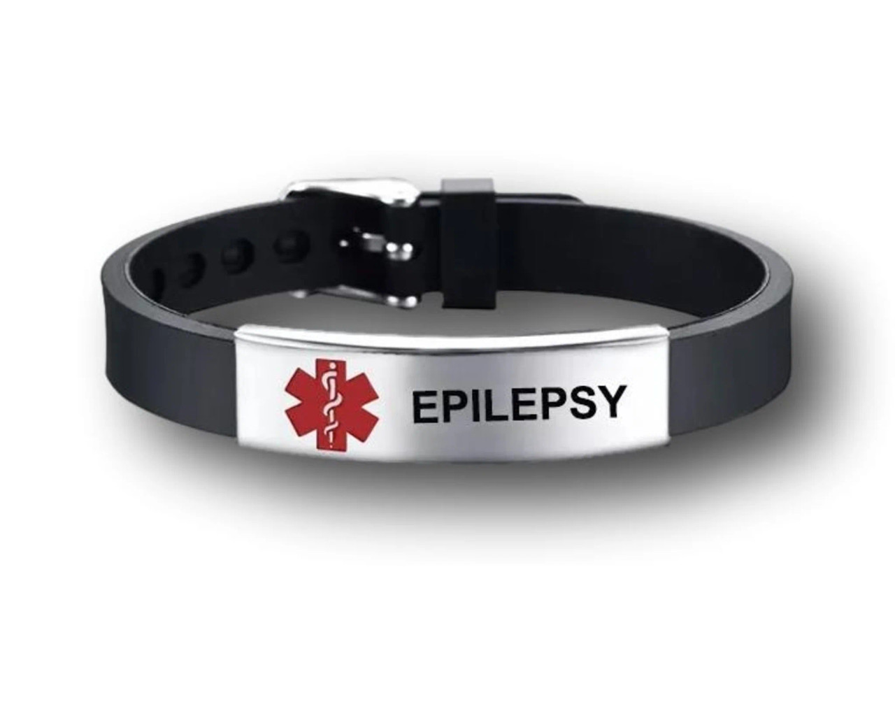 Amazon.com: Epilepsy Medical Bracelet, Custom ID Bracelet - Personalized Alert  Bracelet - Sterling Silver Cuff for Men/Women : Handmade Products