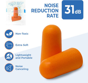 Hearing Protection-Foam Ear Plugs 1 Pair