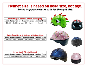 Helmet - Bike Toddler Small Model 17DN Dino or 17LB Ladybug