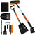 Weather Safety-40" Ice Scrapers, Snow Shovel for Car Windshield, 5 in 1 Sturdy Snow Brush with Squeegee, Extendable Aluminum Handle, 180° Pivoting Snow Scraper for Car, Truck, SUV