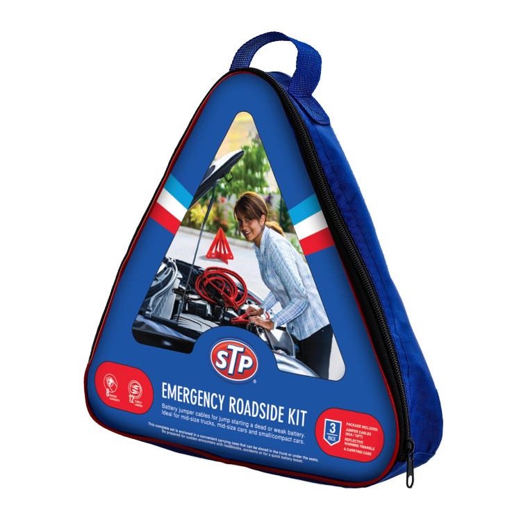 Car Safety-STP Jumper Cable and Triangle Set