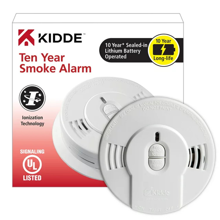 KIDDE 10-Year Sealed Battery Smoke Alarm-Ionization