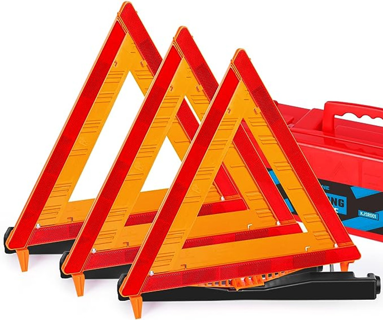 Car Safety-Warning Emergency Triangles-Set of 3