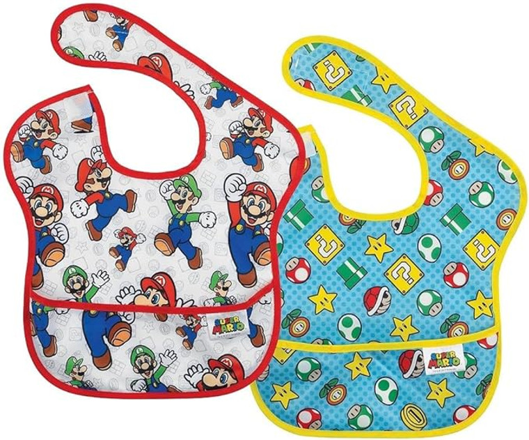 Feeding- Super Mario Set of 2 Bibs