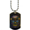 Day of the Dead Epoxy Dogtag Necklace in Black