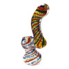 Small Fumed Sherlock Bubbler w/ Color Stripes