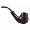 Engraved Bent Brandy Cherry Wood Shire Pipe