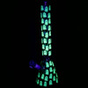 Ghostly Glow Beaker Water Pipe - 18" - 14mm F - Colors Vary