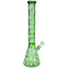 Ghostly Glow Beaker Water Pipe - 18" - 14mm F - Colors Vary