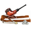 Pulsar Shire Pipes The English - Engraved Billiard Smoking Pipe - 5.5"