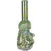 Iridescent Crouching Skeleton Soft Glass Water Pipe | 13.5" | 14mm F | Colors Vary