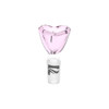 Pulsar Heart-Shaped Bowl Herb Slide | 14mm M | Pink | 9ct Display