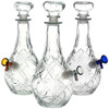Vintage Decanter Style Glass Water Pipe w/ Cap - 9" / 14mm F / Colors Vary / Lozenge