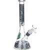 SeshGear Honeycomb Beaker Glass Water Pipe - 9.75" / 14mm F / Colors Vary