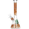 SeshGear Honeycomb Beaker Glass Water Pipe - 9.75" / 14mm F / Colors Vary
