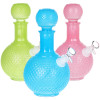 Vintage Crystal Decanter Ombre Glass Water Pipe - Cruet / 9.75" / 14mm F / Colors Vary