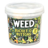 Hemp Leaf Buttons - 1.25" / Assorted/144PC BUCKET