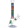 SeshGear Technicolor Zig Wag Beaker Glass Water Pipe - 10" / 14mm F / Colors Vary