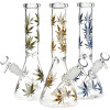 Turn On Your Hemp Lights Beaker Glass Water Pipe - 9.75" / 14mm F / Colors Vary