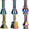 SeshGear Electroplated Glass Mini Water Pipe - 6" / Grommet / Assorted Styles/6CT DISPLAY SeshGear Electroplated Glass Mini Water Pipe - 6" / Grommet / Assorted Styles/6CT DISPLAY