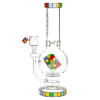 Pulsar Rubik's Cube Perc Bubble Base Glass Water Pipe - 12.5" / 14mm F