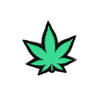 Wood Rocket Hemp Leaf Soft Enamel Lapel Pin - Green