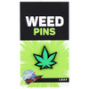 Wood Rocket Hemp Leaf Soft Enamel Lapel Pin - Green