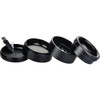 4pc Stache Products BIG Grynder w/ Ash Tray Top - 75mm Black