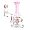 Pulsar 6.5" Donut Diamond Dab Rig w/ Donut Disc Perc, Diamond Marble, Banger and Matching Donut Bubble Carb Cap Assorted Colors
