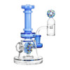 Pulsar 6.5" Donut Diamond Dab Rig w/ Donut Disc Perc, Diamond Marble, Banger and Matching Donut Bubble Carb Cap Assorted Colors