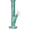 Marbled Straight Tube Glass Water Pipe - 10.75" / 14mm F / Colors Vary