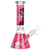 Pulsar Design Series Beaker Water Pipe Smokers Kit - 7.75" / Sakura Skulls