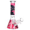 Pulsar Design Series Beaker Water Pipe Smokers Kit - 7.75" / Sakura Skulls