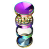 Pulsar Concave Rainbow Anodized Aluminum Grinder - 4pc - 2.5" Pulsar Concave Rainbow Anodized Aluminum Grinder - 4pc - 2.5"